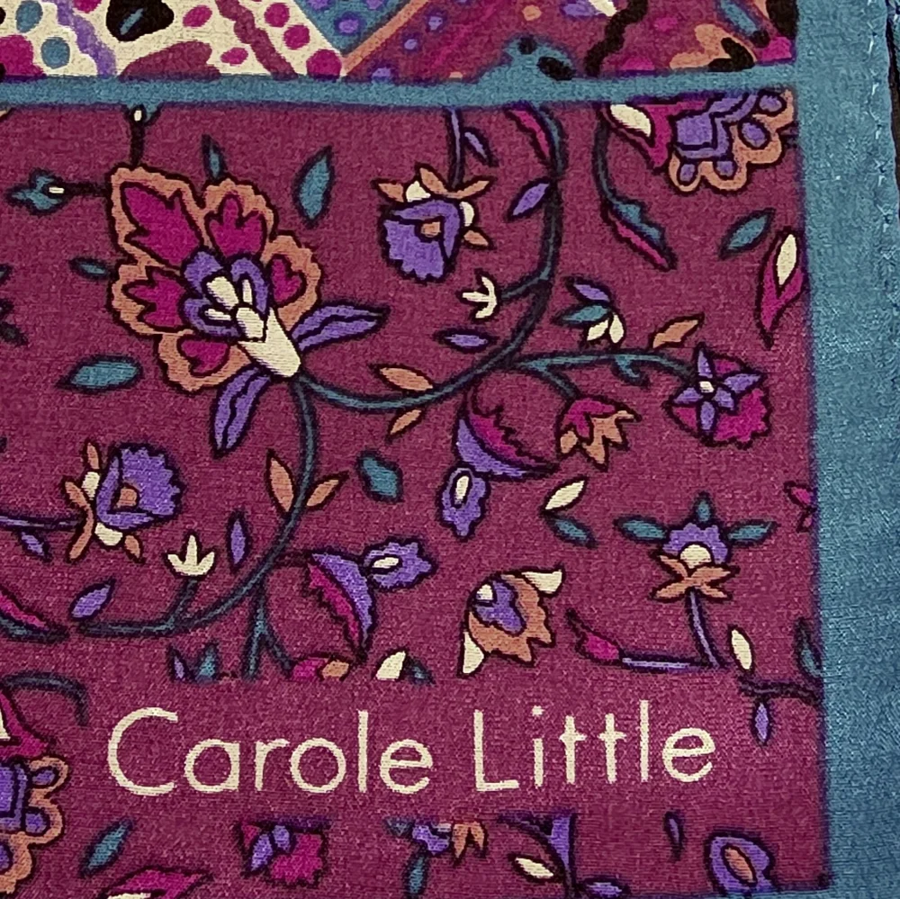Carole Little Floral Boho Silk Oblong Scarf